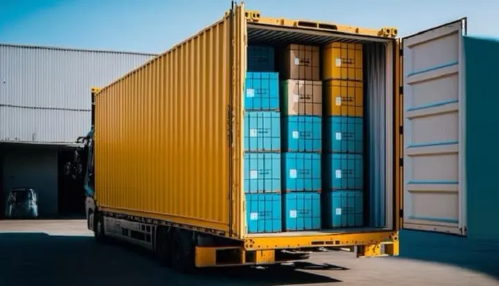 Freight forwarder organizando el transporte terrestre de carga consolidada en un contenedor completo (FCL).